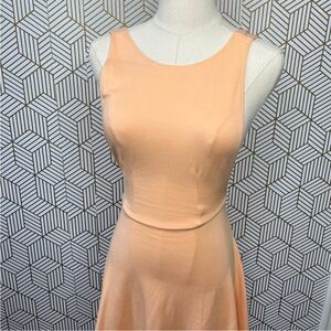 Sleeveless Peach Midi Dress